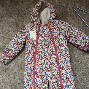 Mini Boden Floral Bunting Snow Suit size 18-24 months LIKE NEW